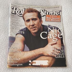 Rolling Stone Magazine Nicholas Cage November 1999